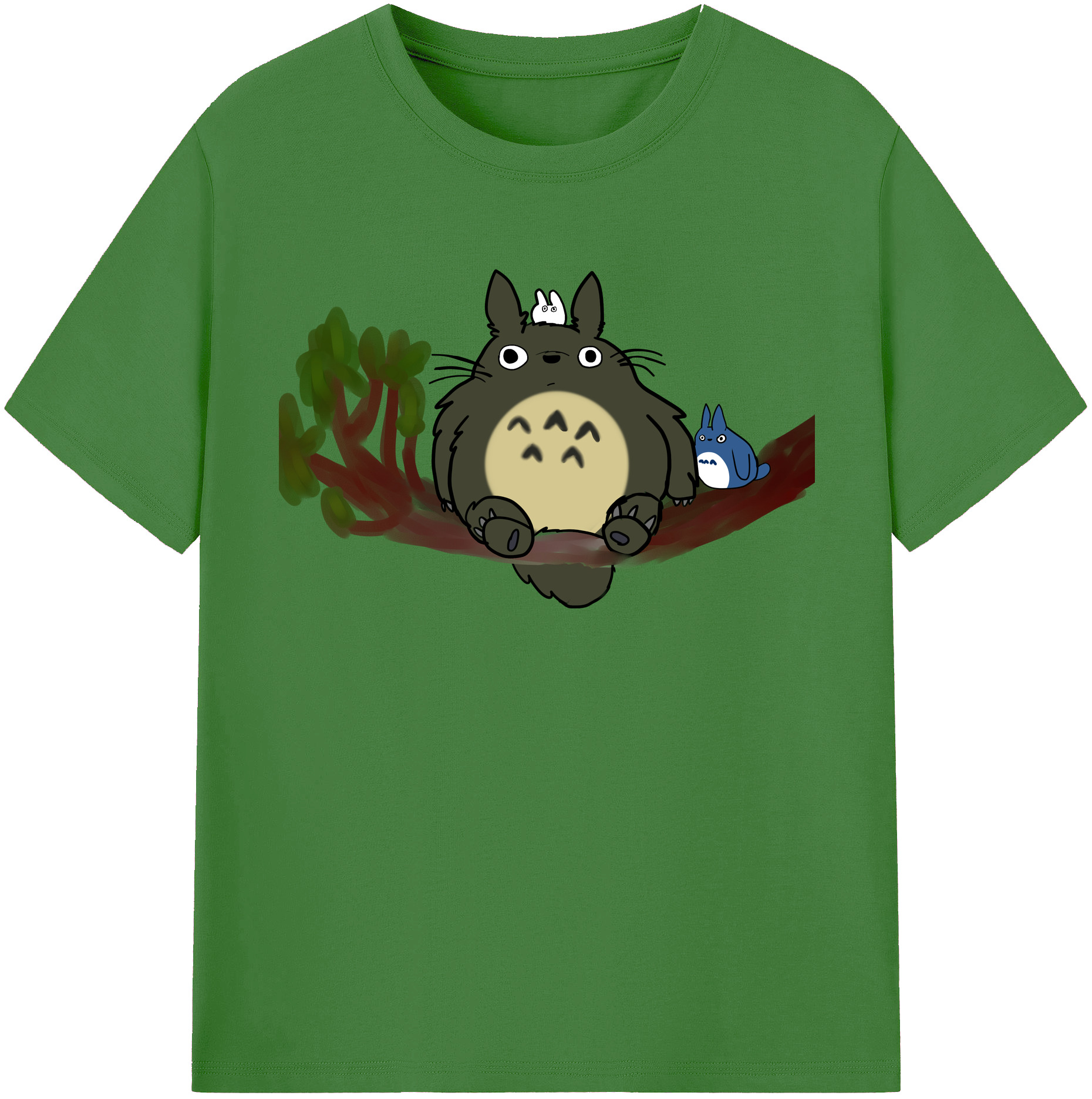 （画像用） となりのトトロ 草壁メイ 草壁サツキ My Neighbor Totoro Satsuki Kusakabe Mei Kusakabe レディースカジュアルプリントTシャツ（綿100％）